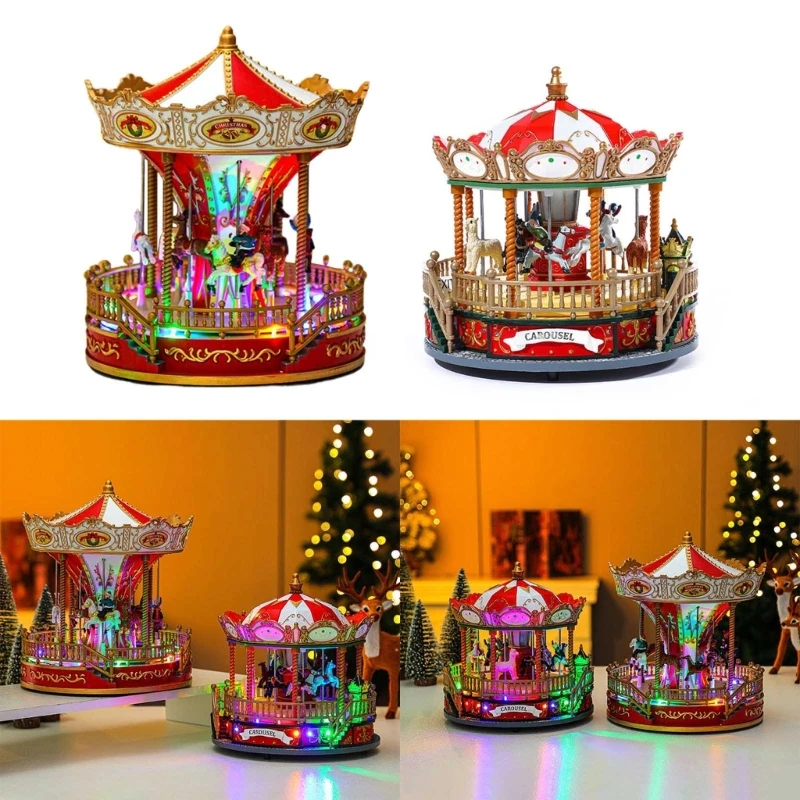 

Carousel Musical Box Birthday Gift Home Decorations Accessories Furnishings Gifts Desktop Ornaments Birthday Gift KXRE