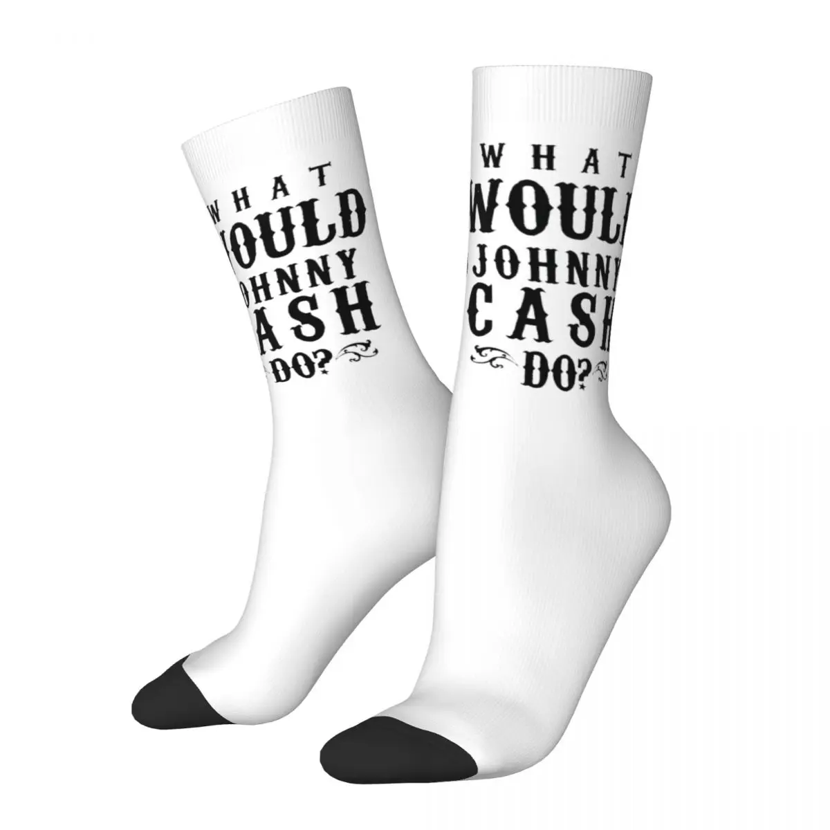 

What Would Johnny Cash Do Johnny Cash R190 Stocking premium BEST TO BUY Color contrast Funny Novelty Compression Socks