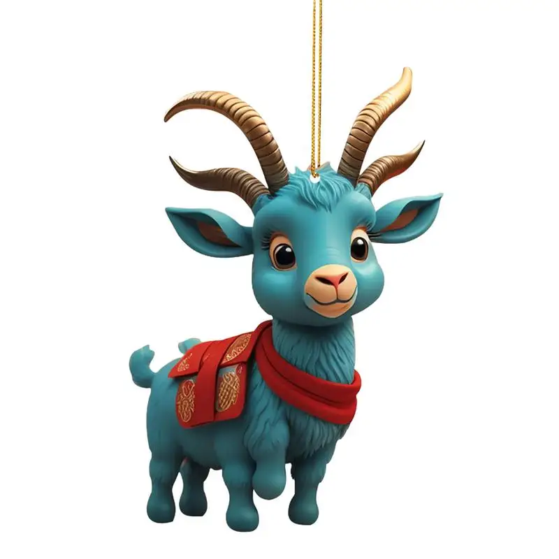 

Acrylic Goat Ornaments For Christmas Tree Christmas Tree Ornaments Family Christmas Tree Decor Christmas Decorations Animals