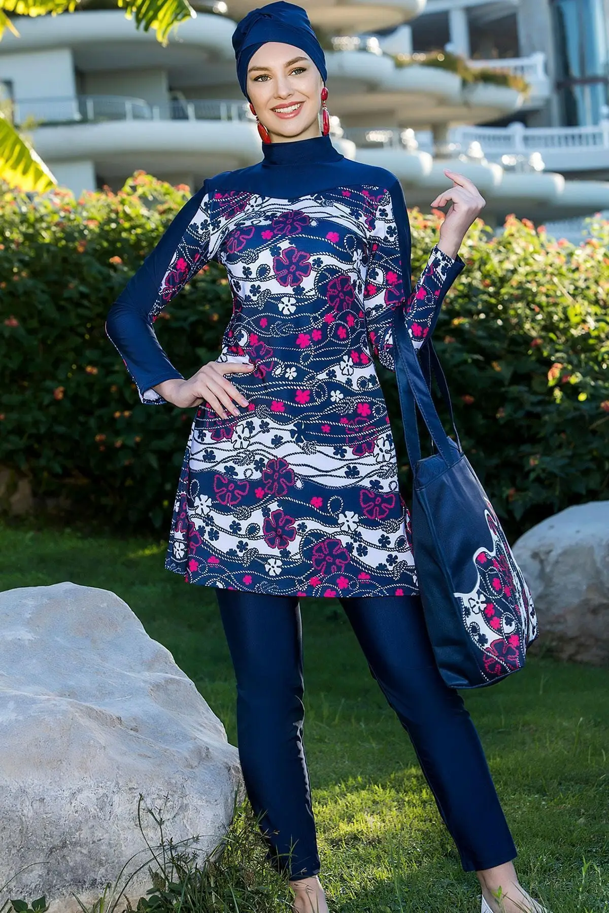 

Muslim Burkinis Long Sleeve Swimwear Modest Summer Clothing Hijab Sport Swimsuit Islamic Full Cover Swimwears