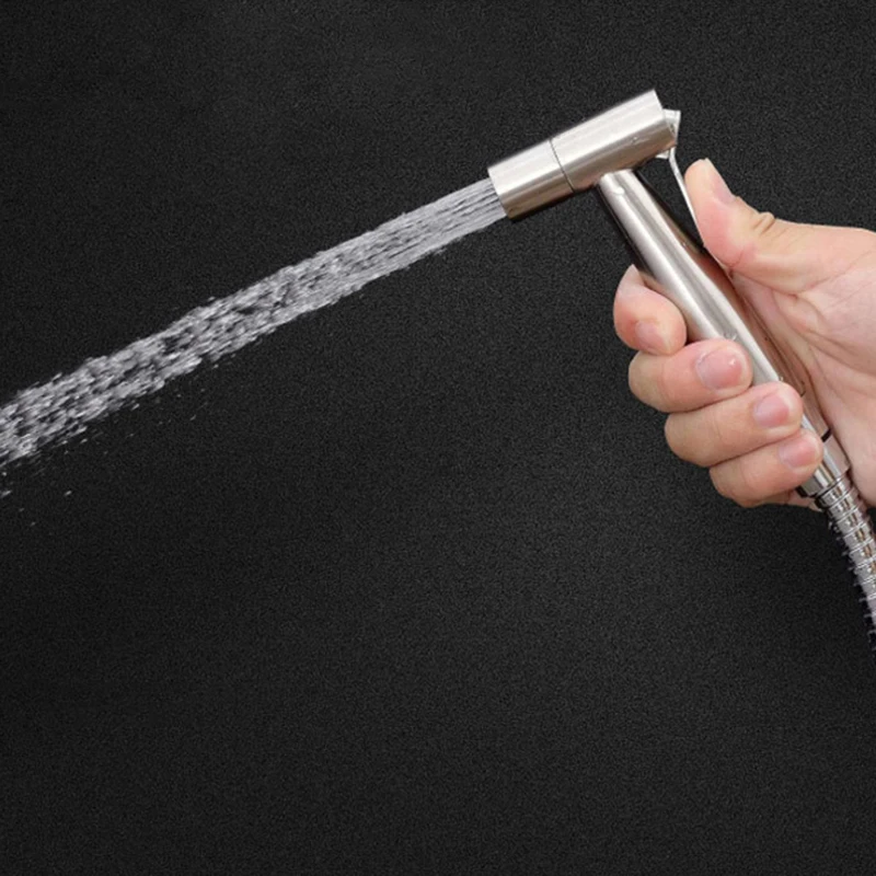 

Ручной смеситель для биде на унитаз, распылитель из нержавеющей стали для ванной комнаты, набор для биде Spraye, самоочищающаяся насадка для ду...