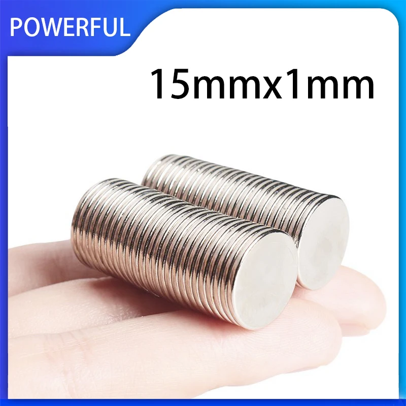 

20~500PCS/Set 15mm x 1mm Neodymium Magnet 15x1mm N35 NdFeB Round Super Powerful Strong Permanent Disc 15*1mm