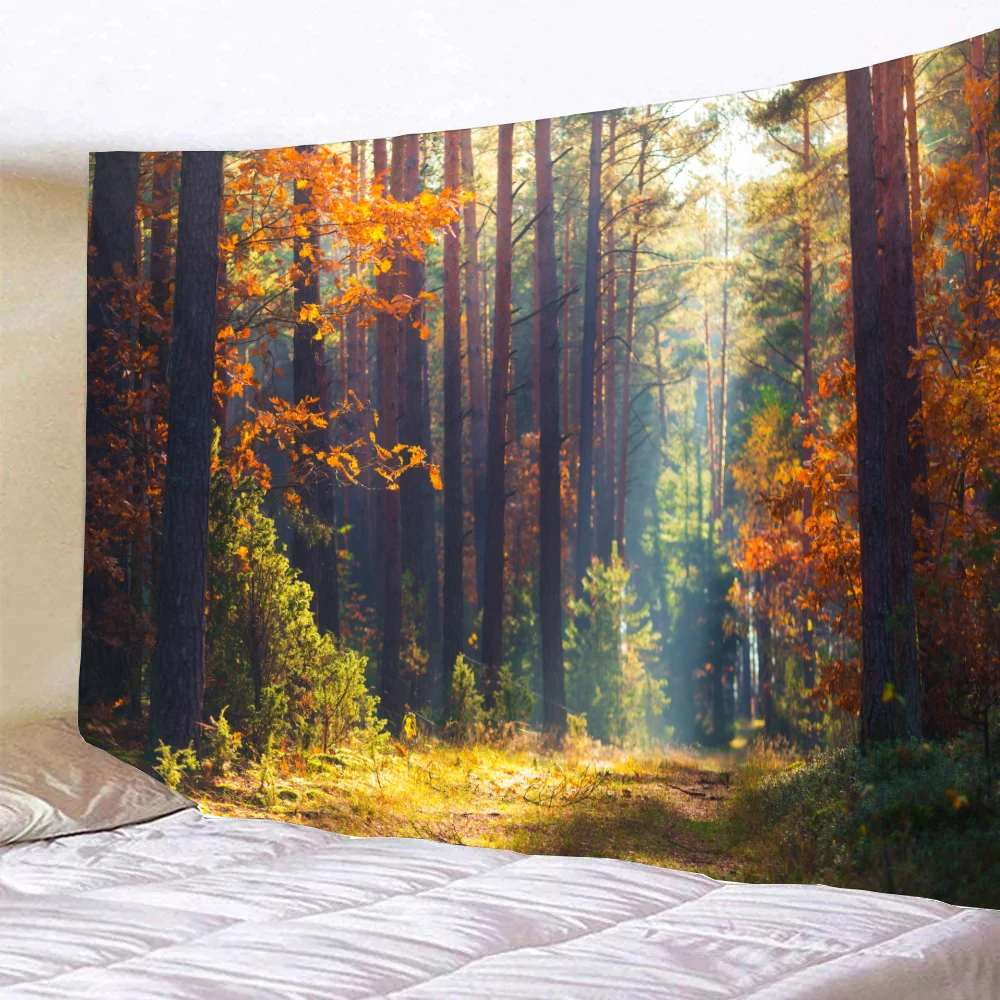 

Mystic Forest Tapestry Living Room Decor Sycamore Tree Wall Hanging Tapestry Bohemian Tapestry Bedspread Home Decor