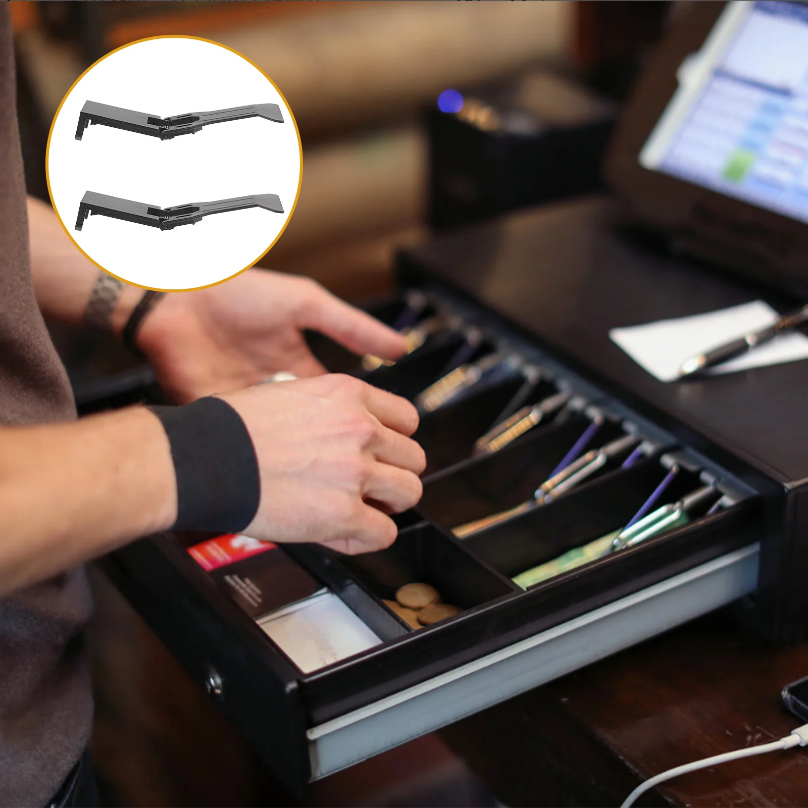 6 шт. универсальный кошелек с зажимом для денежной коробки специальные (черные)