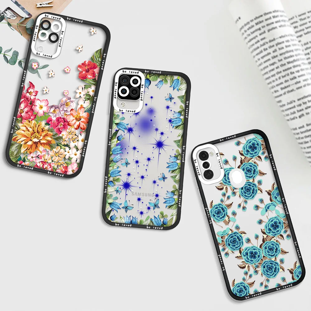 

Colorful Flowers Case for Samsung A11 A71 A12 A21S A52 A52S A53 5G A72 A32 4G S22 Plus S22Ultra Shockproof Fundas Phone Cover