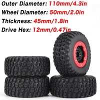 4pcs austar 110mm rim rubber tyre wheel set kit spare parts accessories for traxxas slash hpi hsp short course car mode