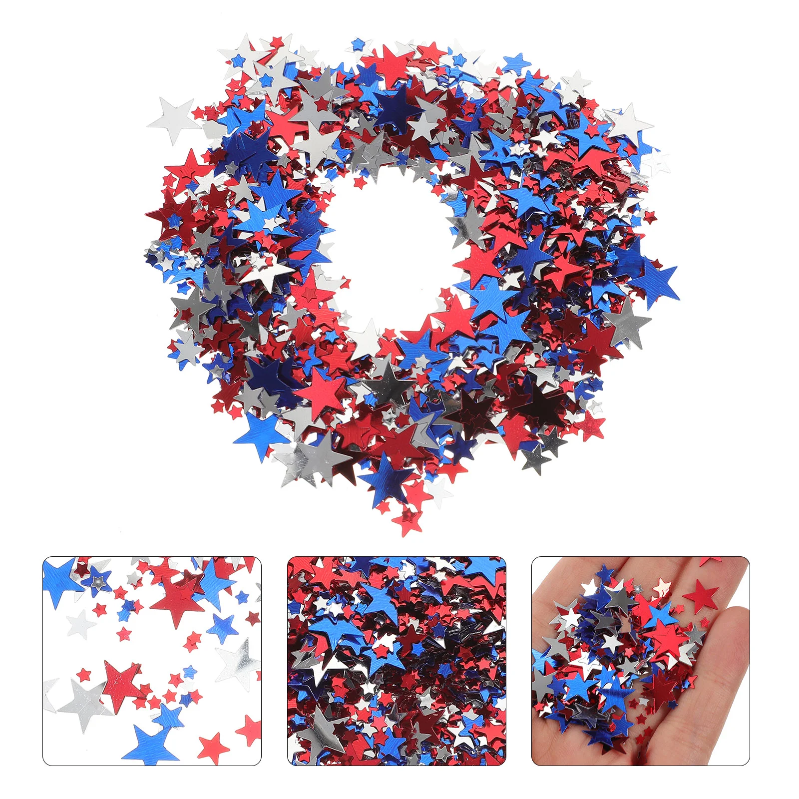 

1 Bag of Unique 4th Of July Themed Plastic Confetti Glitter Star Confetti Independence Day Party Decor
