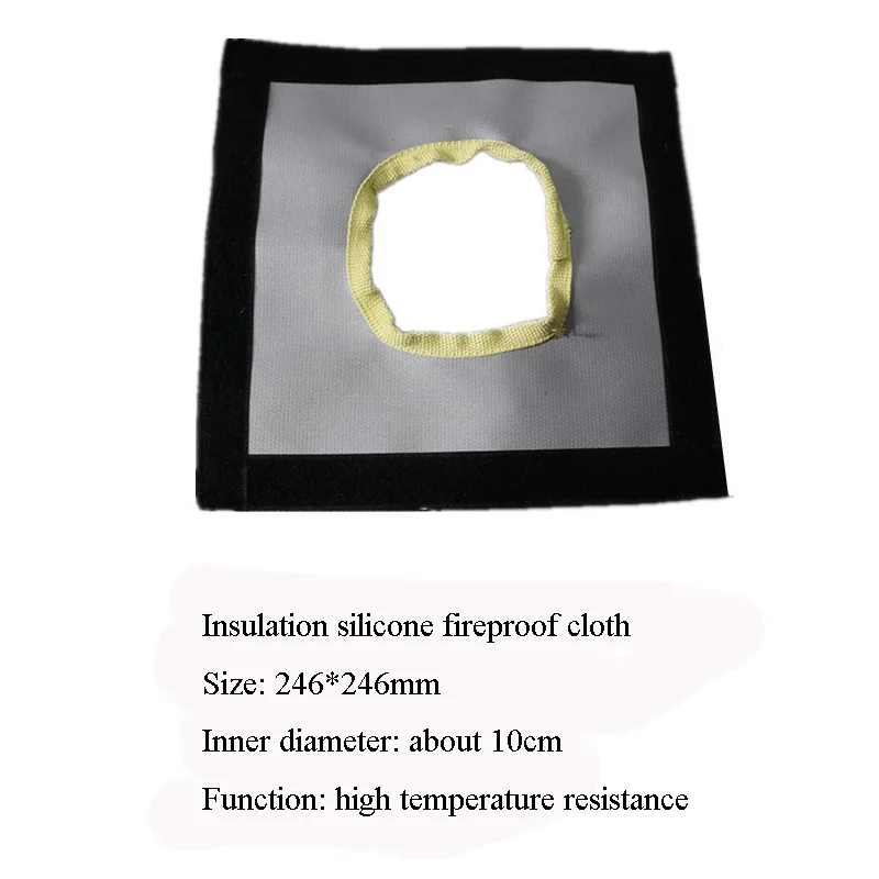 

Hot Tent Stove Hole Jack Insulation Silicone Chimney Furnace Pipe Window Heat Exchanger Camp Cloth Fire Resistant Vent 25*25cm