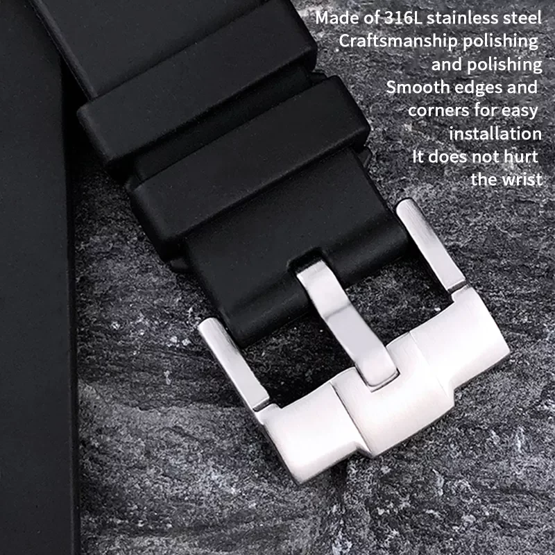 19mm 20mm Rubber Silicone Watchband Fit For Submariner Daytona DEEPSEA Oysterflex Rolex 21mm 22mm Watch Strap GMT Omega Seiko