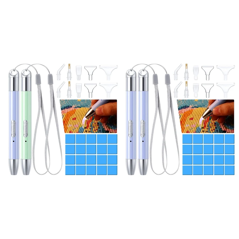 34 шт. алмазная живопись светодиодная дрель набор ручек инструменты с головками