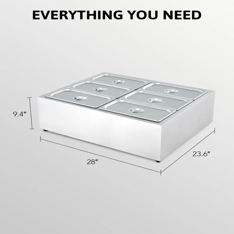 

Pan Food Warmer for Parties Hotels Restaurants 1/3 Buffet Server and Warmer