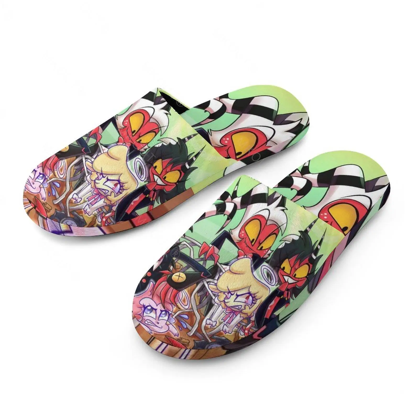 Теплые хлопковые тапочки Helluva Boss (1) для мужчин и женщин толстая мягкая подошва