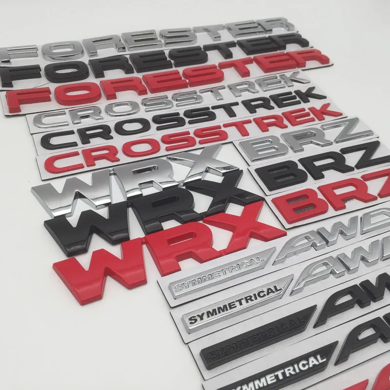 1 шт. 3D металлический перекрестный значок AWD BRZ FORESTER WRX Автомобильная буква