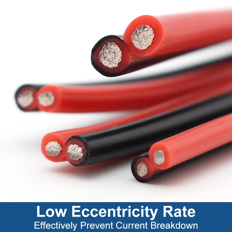 Мягкий силиконовый кабель 2 контакта 5 м оловянный медный двухпроводный 20 18 16 14 12 10
