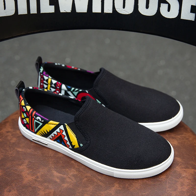 

Модные летние мужские повседневные холщовые кроссовки без шнуровки в стиле ретро