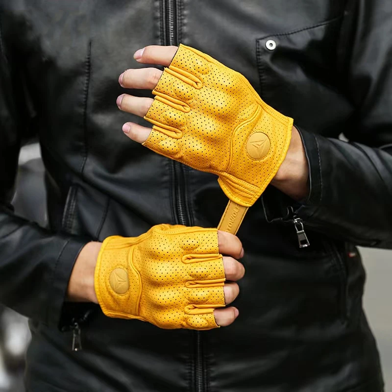 Мотоциклетные перчатки зимние и летние защитные для мотокросса из натуральной