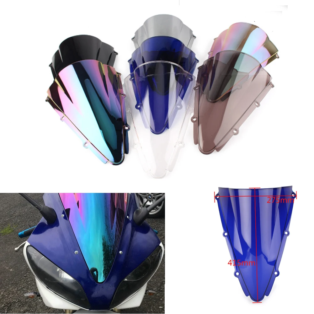 

Motorcycle screen Double Bubble Windshield Deflector Protector WindScreen For Yamaha YZF R1 YZF-R1 2000 2001 YZFR1