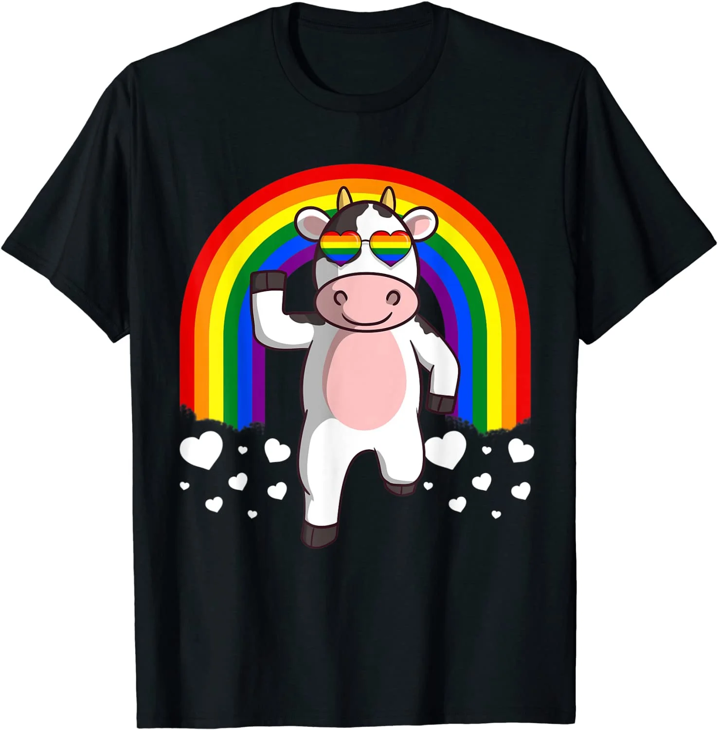 

Cow Pride Rainbow Cute Gift Farmer T-Shirt