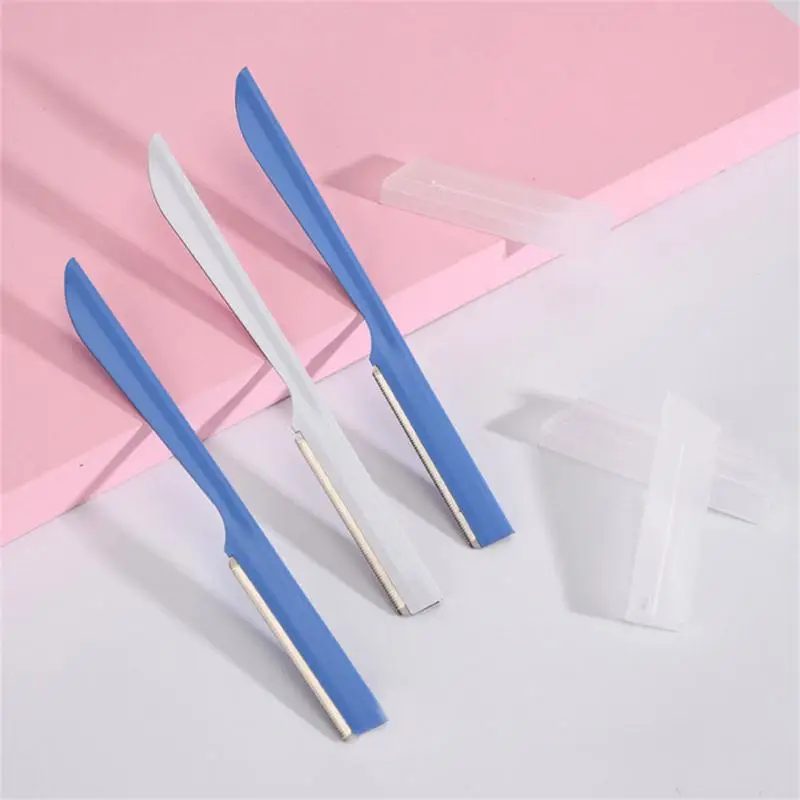 

3PCS Beginners Eyebrow Trimming Knife Safety Type Protective Eyebrow Scraping Knife Knife Makeup Eyebrow Trimming Cosmetics Tool