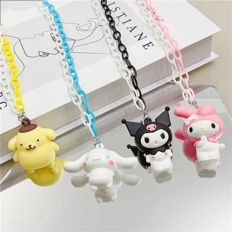 

Kuromi My Melody Cinnamoroll Long Necklace Sanrioed Kawaii Anime Cute Kt Doll Student Accessories Necklace Girl Birthday Present