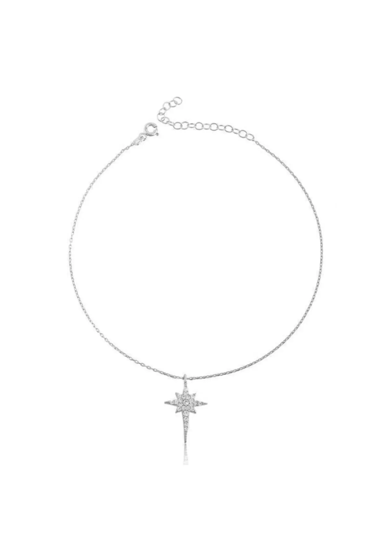 

Женские серебряные браслеты на ногу со звездами