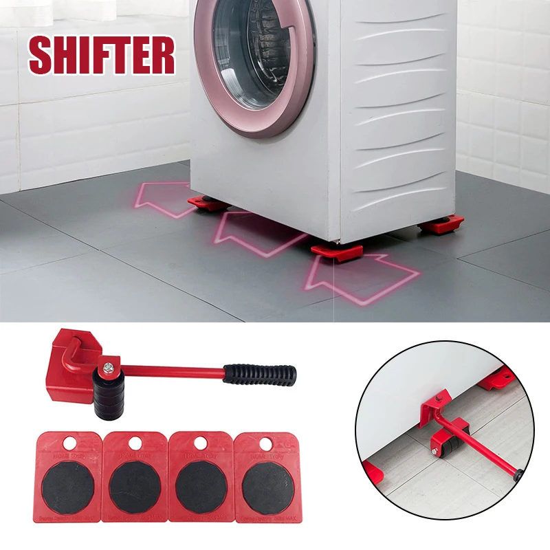 

Professional Furniture Appliances Mover Tool Set Heavy Stuffs Transport Lifter Mover Roller with Wheel Bar Moving Hand Device