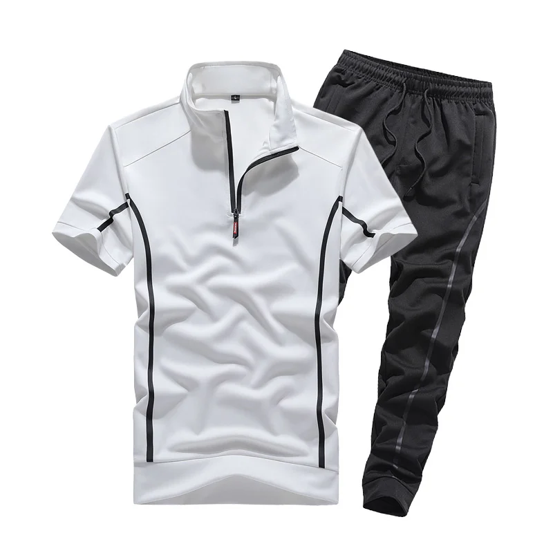 

Men's Tracksuit T-shirt And Pants Sport Suit Gym Fitness Running Jogging Set Men Sport Wear Clothing Plus Size 7XL 8XL