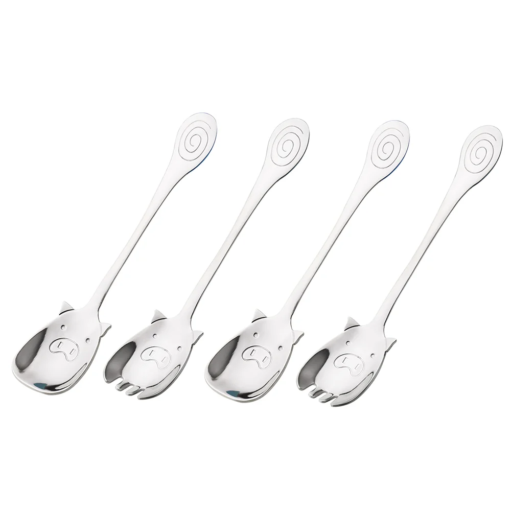 

Spoon Spoons Fork Baby Spork Dessert Salad Forks Ice Coffee Serving Fruit Cream Stainless Steel Metal Tea Sporks Cocktail