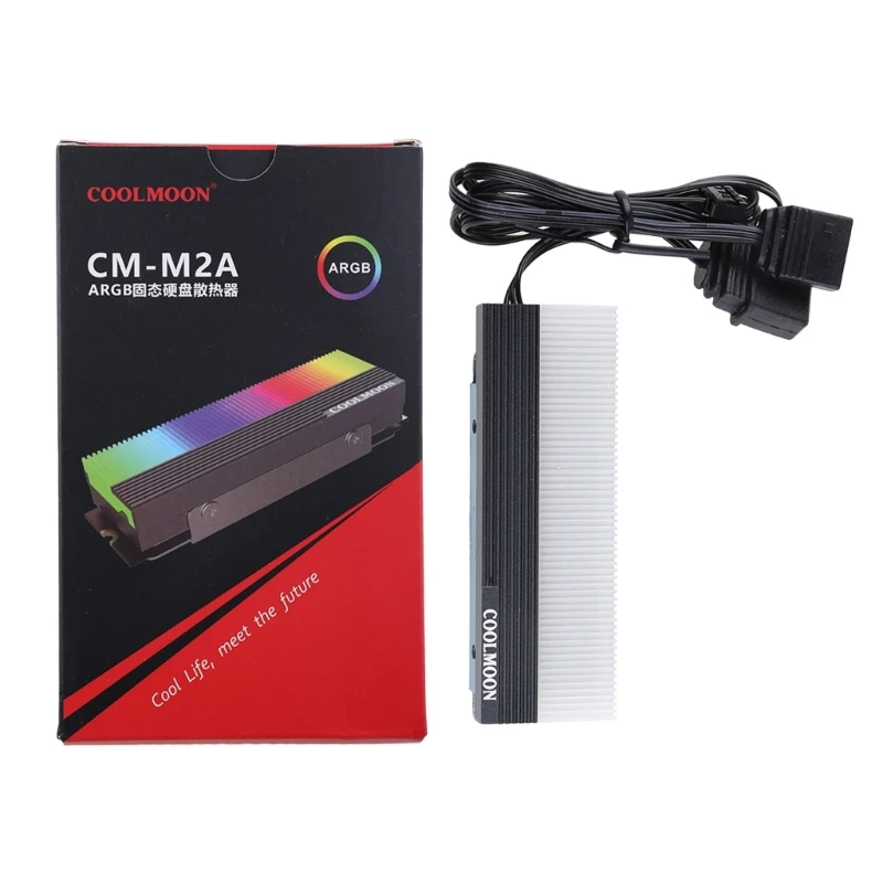 

16FB COOLMOON CM-M73S 5V ARGB for .2 Heatsink SSD Cooler Thermal Pad for 2280 for .