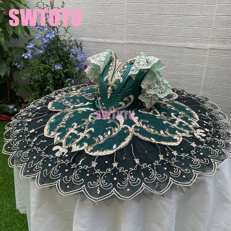 

Зеленая черная Paquita Don Quixote, профессиональные костюмы для девочек BT9283