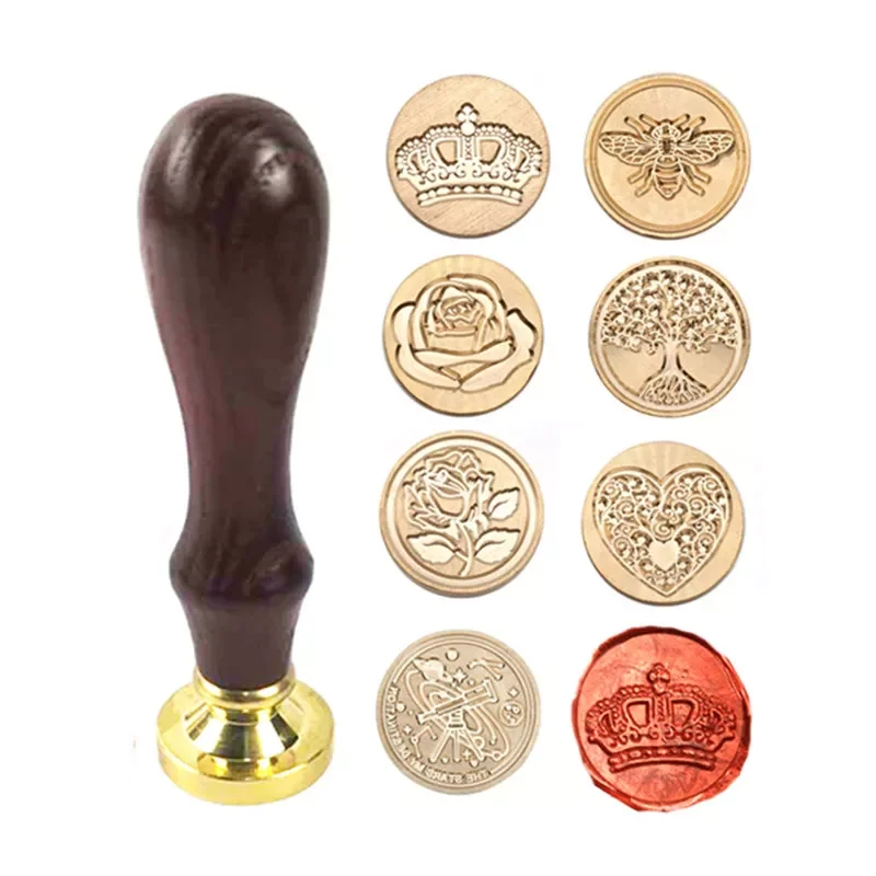 

Tree Pattern Wax Seal Stamps Retro Thank You Antique Wooden Sealing Stamp Scrapbooking Sollos stempel Craft Wedding Decorative