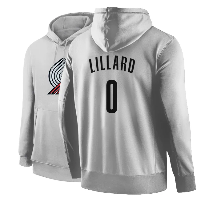 

2022 Mens American Basketball Jersey Clothes Portland Trail BlazersDamian Lillard #0 Cool Sweatshirt Hoodies Training Suit Women