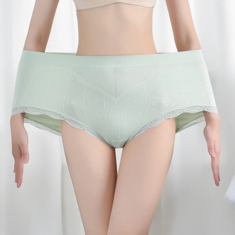 

75-125kg Plus Size Women's Triangle Pants Pure Cotton High Waist Fat Mother Sexy Ultra-Thin Pink Panties
