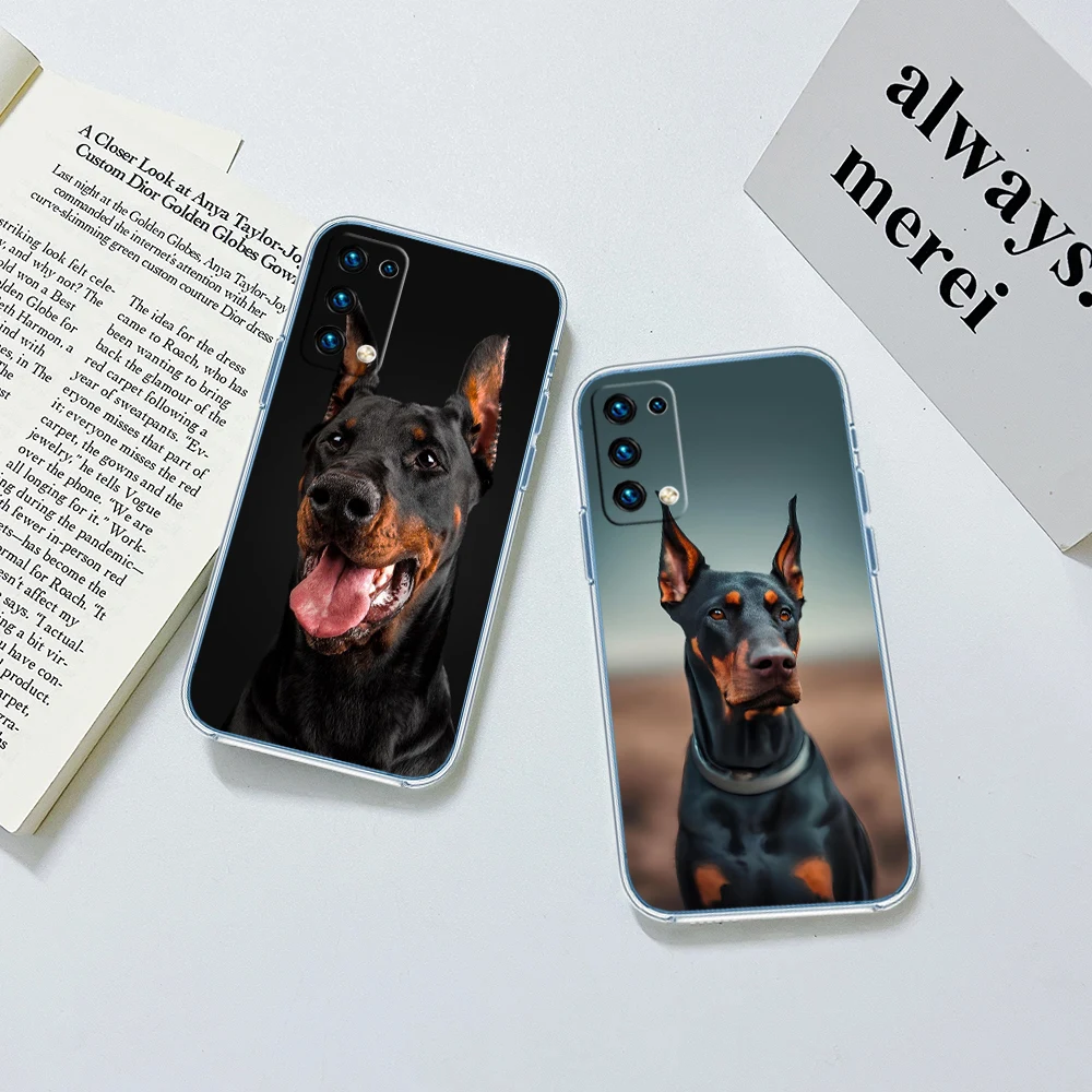 Прозрачный чехол для телефона с изображением добермана II19 для Samsung Galaxy A04 A04S A14 A23 A34 A54 M23 M33 M52 M53 (art.: 3920dd210d5b2) - 3920dd210d5b2