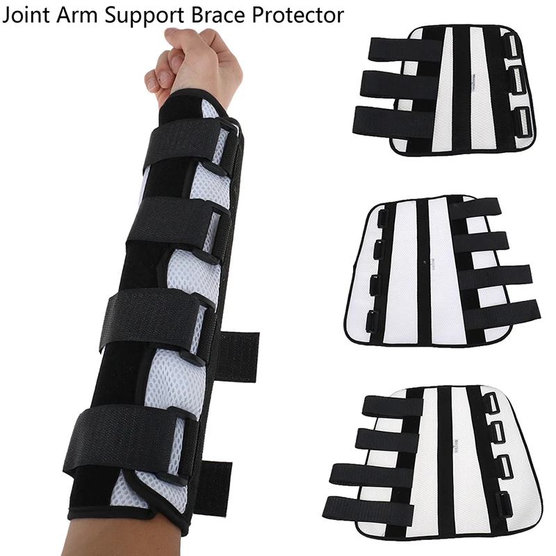 

Adjustable Elbow Joint Recovery Arm Splint Brace Support Protect Band Belt Strap with 3 Fixed Steel Plates for Children Adults