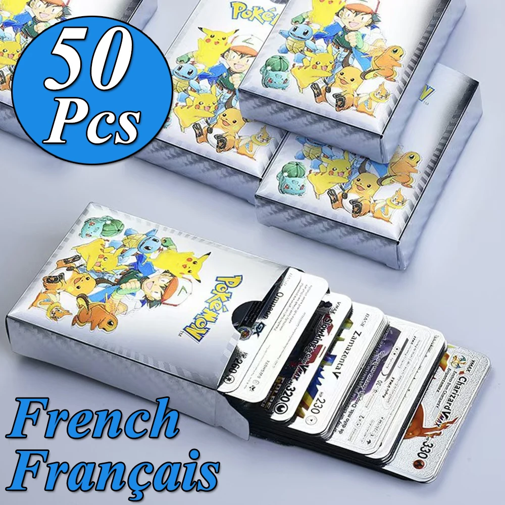 Carte Pokémon Francaise French Pokemon Cards Gold Vmax GX Energy Card Charizard Pikachu Rare Collection Battle Trainer | Игрушки и