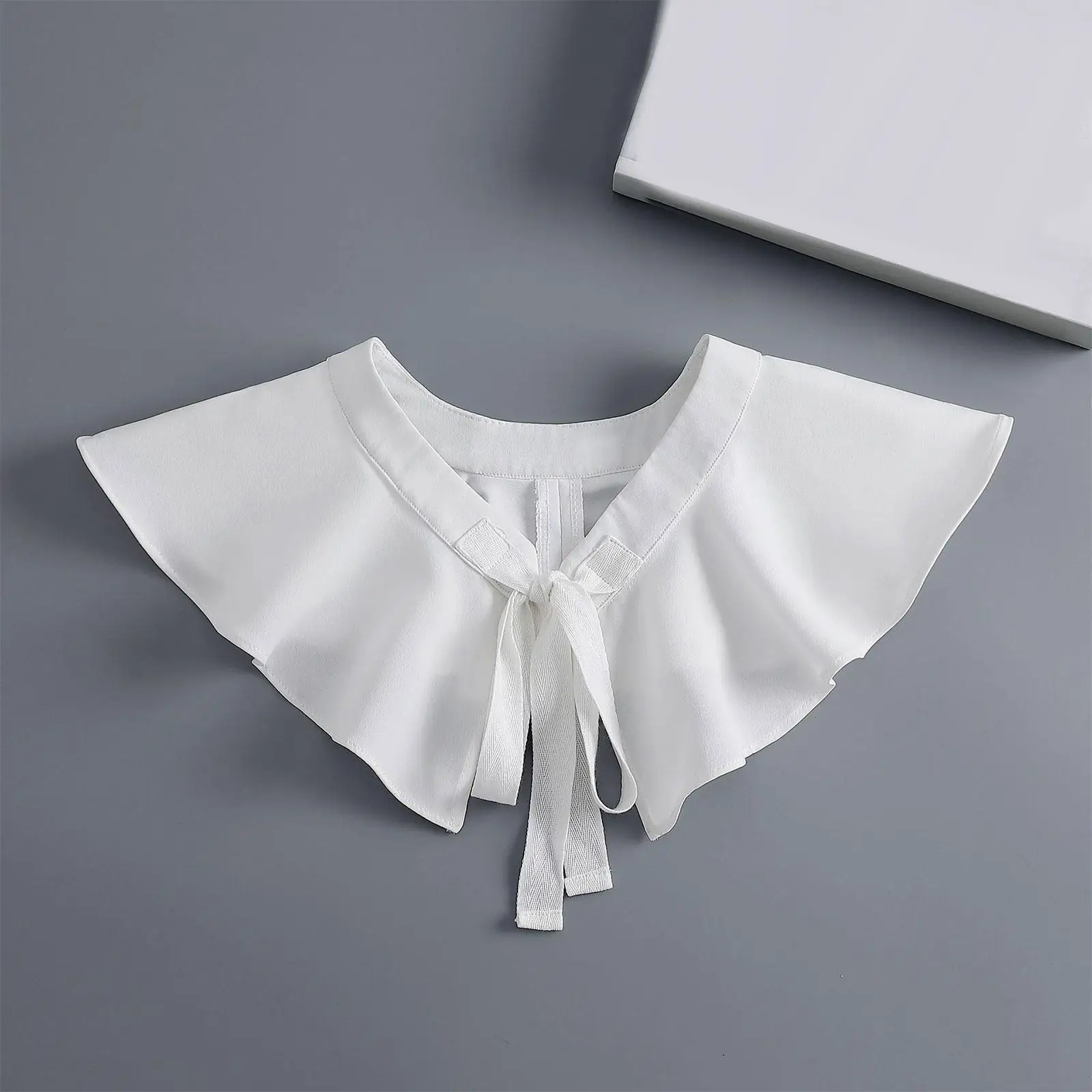 

Women Fake Collar Shawl Lapel Collar Elegant Detachable Flounced False Collar for Half Shirts Blouse Clothes Sweater