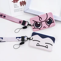 ins couple cute cartoon lanyard card holder holder student credential for pass card credit card straps key ring girl gift