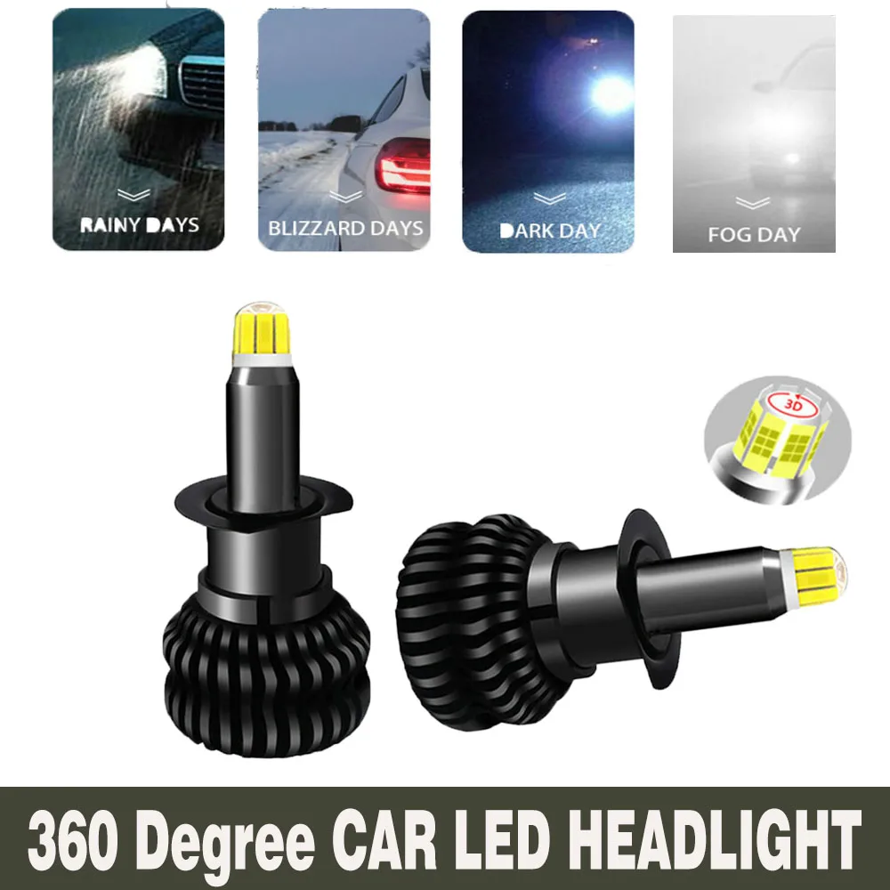 

2pcs Upgraded EMC Canbus V9 3D LED Headlight H3 H7 360 Degree H11 HB3 9005 HB4 9006 LED Auto Lamp Car Head Light Bulbs 12V White