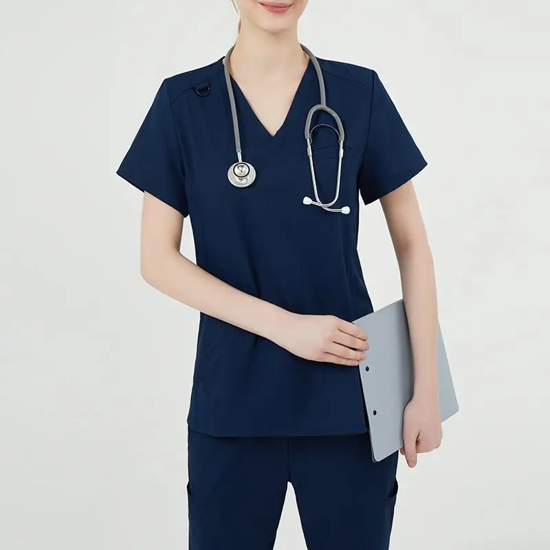 

Uniforms-world Women's Scrub Top Nurse Scrub With Three Pockets Hospital Work Clothes Women's Top
