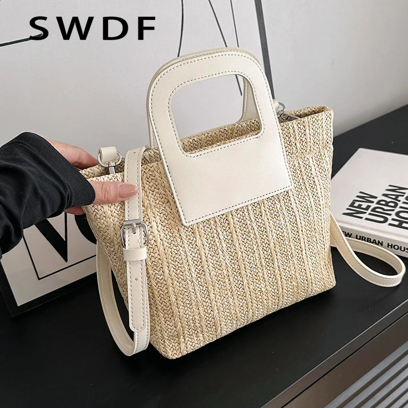 

Small Straw Bags for Women New Summer Crossbody Bags Lady Travel Purses and Handbags Female Shoulder Simple Bag Bolsas De Mujer