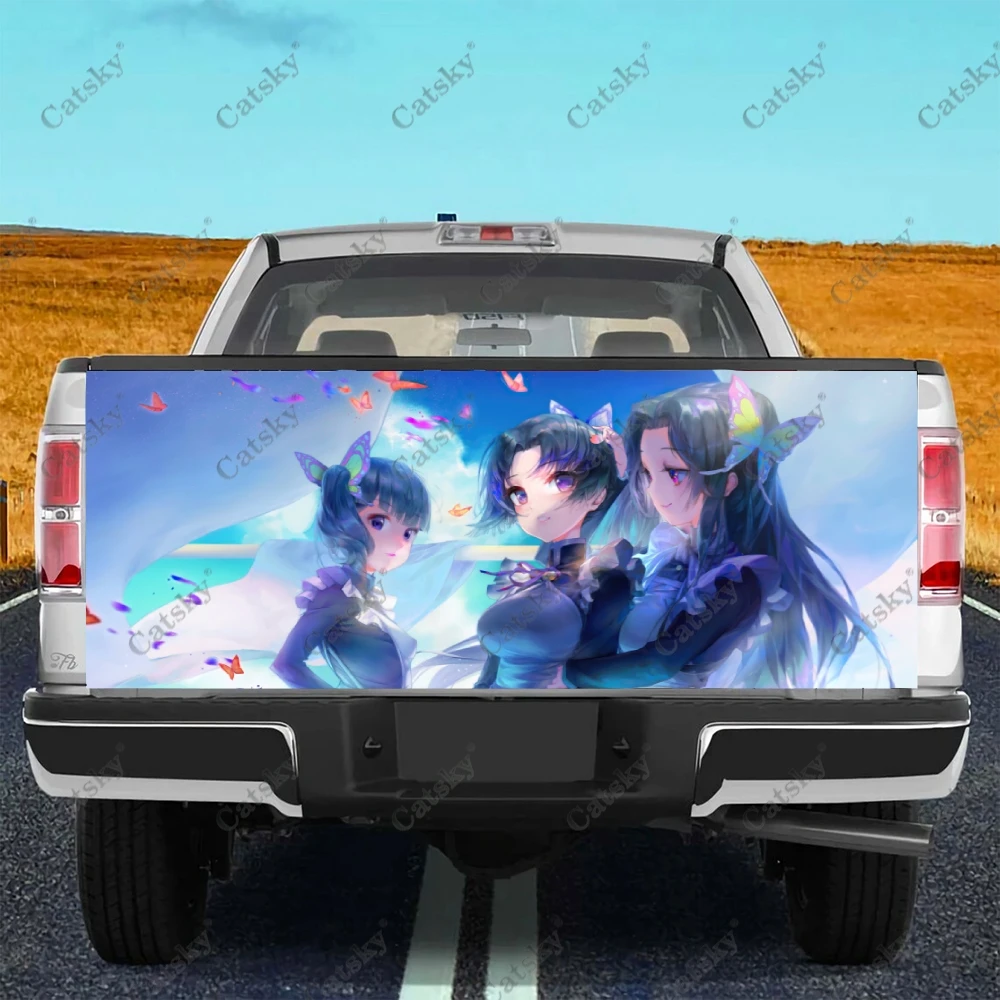 

Shinobu Kocho аниме девушка грузовик наклейка грузовик задняя дверь наклейка обертка, бампер наклейки графика для автомобиля грузовика SUV
