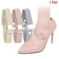 1pair women shoelace shoe strap belt ankle holding anti skid for high heels adjustable elastic shoe accessories