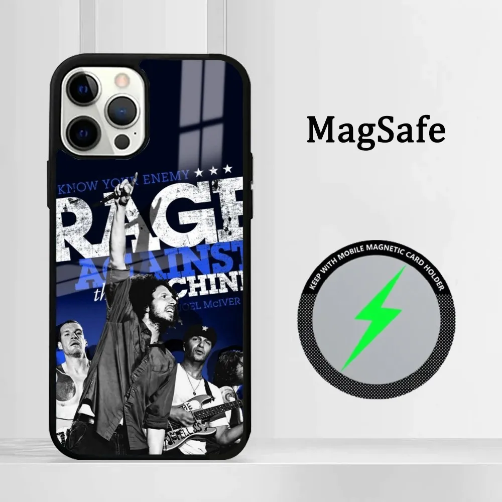 Чехол для телефона R-Rage Against The Machine IPhone 16 15 14 13 12 11 Pro Max Plus Mini Magsafe Mirror беспроводной
