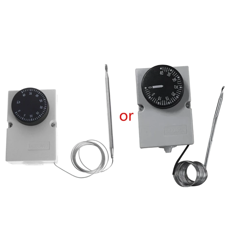 

Industrial Grade Thermostat Controller Temperature Switch Capillary Thermostat Waterproof Box AC220V Measure Range 0-40℃