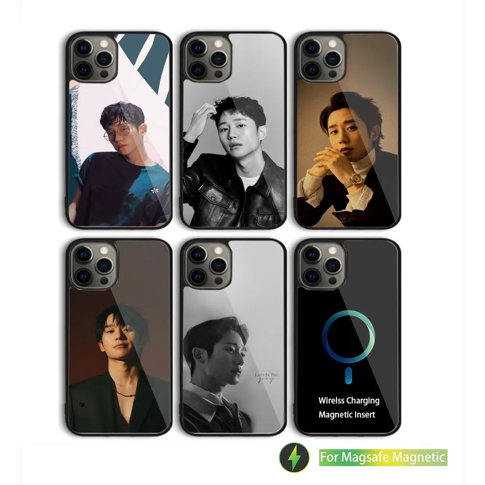 Корейский чехол Jung Hae для телефона iPhone 15 14 13 12 11 Plus Pro Max Mini Magsafe магнитная