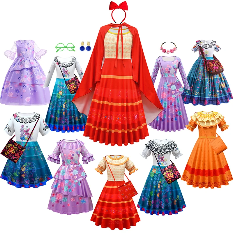 

Детский маскарадный костюм Madrigal, платье для девочек, платье принцессы, Женский костюм с милой надписью, платья с изображением Изабели