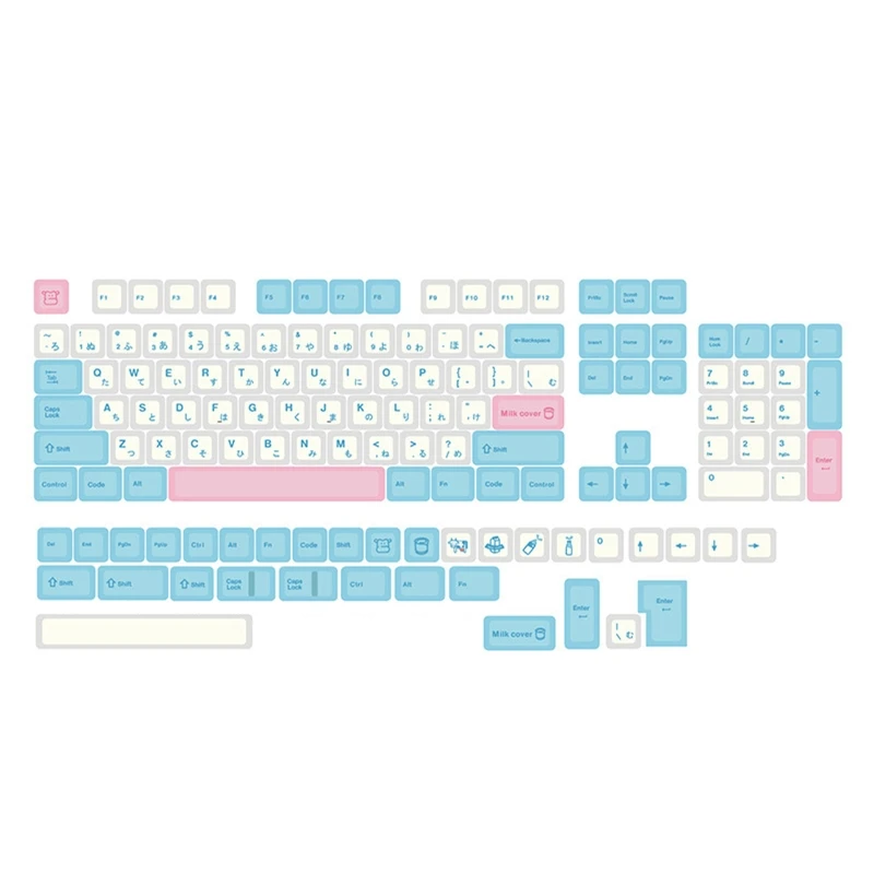 

137-Key PBT Keycaps XDA Profile DYE SUB Personalized Milk Cover Keyboard Keycap