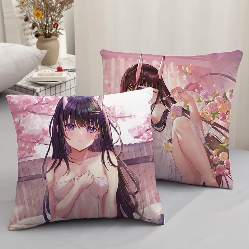 

Azur Lane Polyester Pillow Case Anime Character IJN Noshiro Cushion 45x45cm