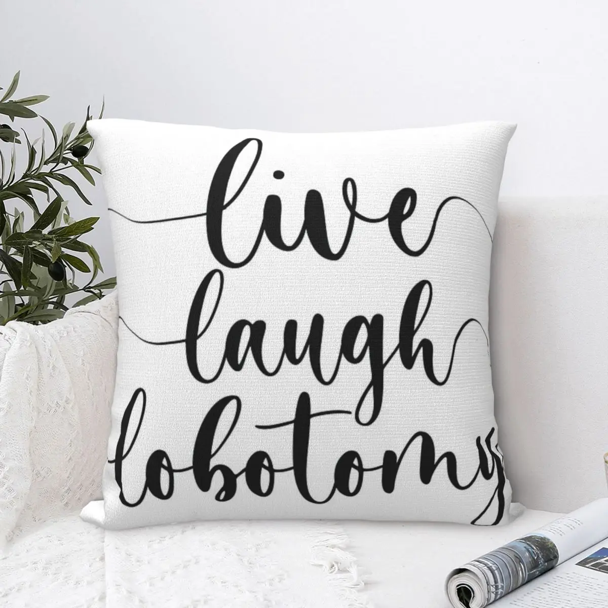 

Lobotomy Printed sofa-creative-square cushion cover sofa car waist pillow